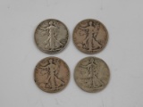 (4) 1934 LIBERTY WALKING SILVER HALF DOLLARS