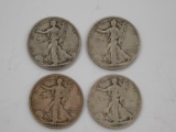 (4) 1936 LIBERTY WALKING SILVER HALF DOLLARS