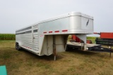 2014 FEATHERLITE 7X24 ALUMINUM LIVESTOCK TRAILER