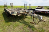 SHOP BUILT TRIPLE AXLE 19FT BUMPER HITCH FLATBED TRAILER