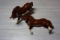 (2) CERAMIC HORSE FIGURINES