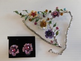 FLORAL NECKLACE & EARRING SET