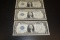 (3) FUNNY BACK SILVER CERTIFICATES