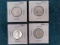 (4) SILVER WASHINGTON QUARTERS 1940, 1941, 1941S