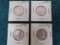 (4) SILVER WASHINGTON QUARTERS 1957D. (3) 1958D