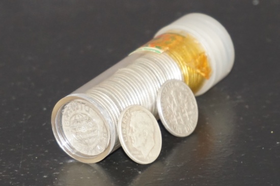 ROLL OF MIXED DATE ROOSEVELT DIMES