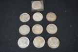 (10) 40% SILVER HALF DOLLARS