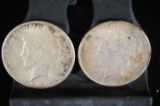 (2) PEACE DOLLARS