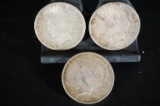 (3) PEACE DOLLARS