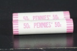 (2) ROLLS 1980 BU PENNIES