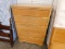 VINTAGE MAPLE 5 DRAWER DRESSER & WALL MIRROR