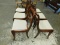 (6) VINTAGE UPHOLSTER SEAT WOODEN CHAIRS