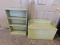 PAINTED GREEN TOY BOX & BOOK CASE