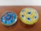 (2) HOUSE OF GOEBEL GLASS PAPERWEIGHTS
