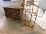 (2) MEN'S VALET/ BUTLER  STANDS & BOOKCASE