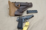 WALTHER MODEL PP 7.65MM PISTOL W/ LEATHER HOLSTER, EXTRA MAG & CLEANING ROD