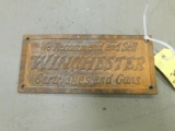 METAL WINCHESTER PLACARD