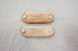 (2) INTERNATIONAL HARVESTER FARMALL CREDIT UNION LEATHER KEY HOLDERS