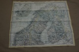 WWII BALTIC SCANDINAVIAN SILK PILOT'S MAP