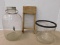 BAILED GALLON JAR; CRYSTAL WASHBOARD; PYREX BOWL