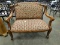 VINTAGE UPHOLSTERED PARLOR LOVE SEAT / SOFA