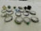 (20) STERLING & UNMARKED LADIES RINGS