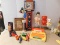 VINTAGE CHILDRENS TOYS, BANKS & HEIGHT CHART