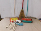 CINDERELLA & LITTLE QUEEN TOY SWEEPERS W/ IRON AND BOOM