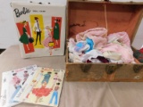 (2) VNTAGE DOLL WARDROBE / TRUNK W/ CLOTHES & PATTERNS