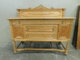 ANTIQUE OAK TWISTED LEG BUFFET