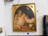 GILT FRAMED PRINT OF TWO GIRLS