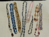 (9) PCS. ASSORTED FASHON JEWELRY NECKLACES