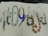 (7) ASSORTED FASHON JEWELRY NECKLACE & EARRING SETS