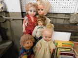 (5) ASSORTED VINTAGE DOLLS