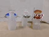 (3) PLASTIC FROSTED SHOWMEN FIGURINES