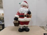 LARGE LIGHT UP CERAMIC SANTA