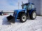 2002 NEW HOLLAND TS110 MFWD TRACTOR W/ BUSH HOG M546 QUICK ATTACH LOADER