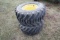 SET OF REAR TIRES & RIMS FOR JOHN DEERE 1026R TRACTOR