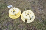 SET OF JOHN DEERE GARDEN TRACTOR WHEEL WEIGHTS