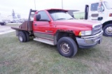 DODGE 2500 REGULAR CAB 4X4  PICKUP W/ FLATBED & DUALLY REAR AXLE