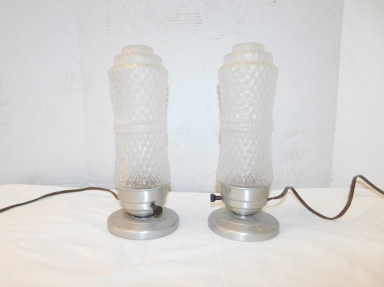 PAIR 1930'S VANITY / BEDSIDE  LAMPS