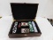 TEXAS HOLD EM' CHIPS IN WOODEN BOX CASE