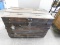 LARGE FLAT TOP STEAMER TRUNK