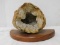 MED. SIZE GEODE MOUNTED ON WOODEN BASE