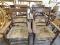 (4) VINTAGE WOODEN WEAVE DINING CHAIRS W/ ARMS