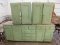 (5) SECTIONS WOODEN CABINETS PAINTED GREEN