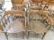 (4) VINTAGE OAK  OFFICE / LIBRARY CAPTAIN CHAIRS