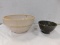 STONEWARE MIXING BOWL & SMALL SERVING BOWL