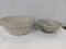 LARGE STONEWARE MIXING BOWL & POTTERY BOWL