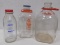 (3) VINTAGE MILK BOTTLES